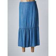 DEVERNOIS - Jupe mi-longue bleu en tencel - Femme - Taille 42 - Modz
