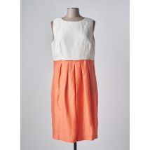 DEVERNOIS - Robe mi-longue orange en lin pour femme - Taille 44 - Modz