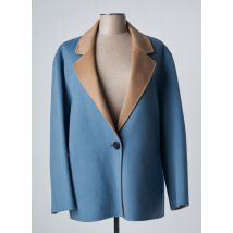 DEVERNOIS - Manteau court bleu en laine pour femme - Taille 40 - Modz