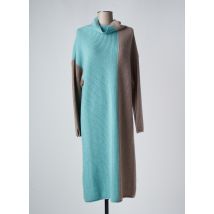 DEVERNOIS - Robe longue bleu en laine - Femme - Taille 44 - Modz
