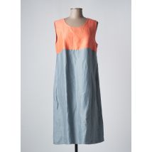 DEVERNOIS - Robe longue gris en lin - Femme - Taille 38 - Modz