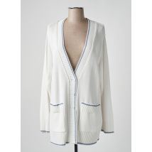DEVERNOIS - Gilet manches longues blanc en acrylique - Femme - Taille 38 - Modz