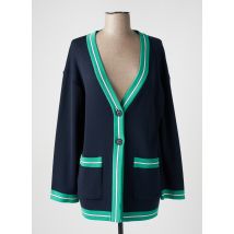DEVERNOIS - Gilet manches longues bleu en acrylique - Femme - Taille 38 - Modz