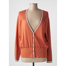 DEVERNOIS - Gilet manches longues rose en coton - Femme - Taille 44 - Modz