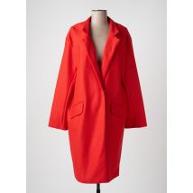 DEVERNOIS - Manteau long rouge en laine pour femme - Taille 40 - Modz