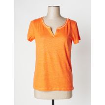 DEVERNOIS - T-shirt orange en lin pour femme - Taille 36 - Modz