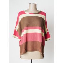 DEVERNOIS - Pull marron en viscose - Femme - Taille 36 - Modz
