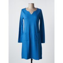 MALOKA - Robe mi-longue bleu en viscose - Femme - Taille 44 - Modz