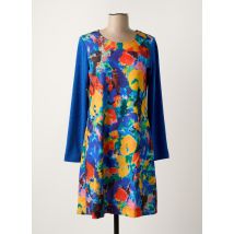 MALOKA - Robe mi-longue bleu en polyester - Femme - Taille 36 - Modz