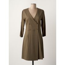 PAUL BRIAL - Robe mi-longue kaki en viscose - Femme - Taille 36 - Modz
