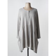 G!OZE - Gilet manches longues gris en polyester - Femme - Taille 52 - Modz