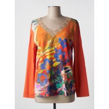 MALOKA - T-shirt orange en viscose - Femme - Taille 38 - Modz