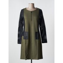 MALOKA - Robe mi-longue kaki en viscose - Femme - Taille 38 - Modz