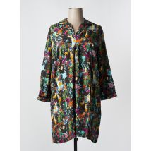 MALOKA - Robe mi-longue marron en viscose - Femme - Taille 46 - Modz