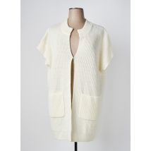 DIANE LAURY - Gilet manches courtes ecru en acrylique - Femme - Taille 40 - Modz