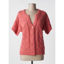 DIANE LAURY - Gilet manches courtes rose en acrylique - Femme - Taille 40 - Modz