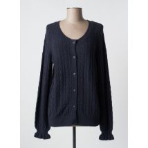 JULIE GUERLANDE - Gilet manches longues bleu marine en acrylique - Femme - Taille 42 - Modz