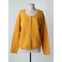 C'EST BEAU LA VIE - Gilet manches longues jaune en acrylique - Femme - Taille 44 - Modz