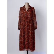 C'EST BEAU LA VIE - Robe longue marron en polyester - Femme - Taille 42 - Modz