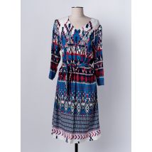 DIANE LAURY - Robe mi-longue bleu en viscose - Femme - Taille 42 - Modz