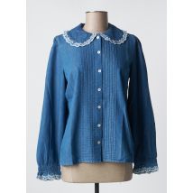 C'EST BEAU LA VIE - Chemisier bleu en coton - Femme - Taille 36 - Modz