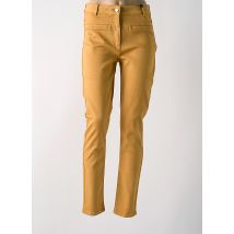 JULIE GUERLANDE - Pantalon slim jaune en viscose - Femme - Taille 38 - Modz