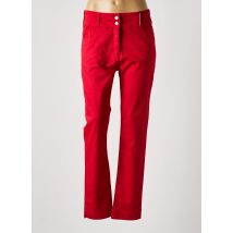 DELAHAYE - Pantalon slim rouge en coton - Femme - Taille 46 - Modz