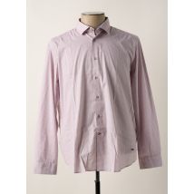 DELAHAYE - Chemise manches longues rose en coton - Homme - Taille XL - Modz