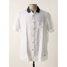 DELAHAYE - Chemise manches courtes blanc en lin - Homme - Taille L - Modz