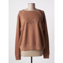 DELAHAYE - Sweat-shirt marron clair en coton - Femme - Taille 36 - Modz