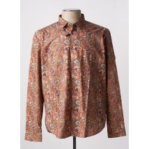 DELAHAYE - Chemise manches longues marron clair en coton - Homme - Taille XL - Modz