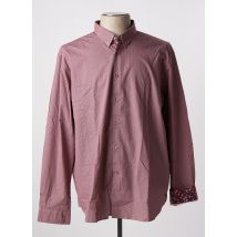 DELAHAYE - Chemise manches longues bordeaux en coton - Homme - Taille S - Modz