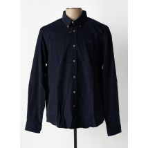 DELAHAYE - Chemise manches longues bleu marine en coton - Homme - Taille 4XL - Modz