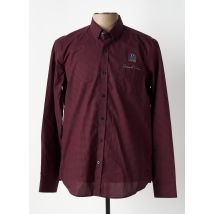 DELAHAYE - Chemise manches longues bordeaux en coton - Homme - Taille L - Modz
