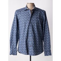DELAHAYE - Chemise manches longues bleu marine en coton - Homme - Taille L - Modz