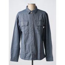 SELECTED - Chemise manches longues bleu en coton - Homme - Taille L - Modz