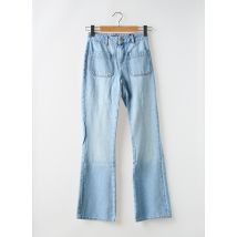 LEON & HARPER - Pantalon droit bleu en coton - Femme - Taille 34 - Modz