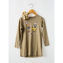 NAME IT - T-shirt marron en coton - Fille - Taille TU - Modz