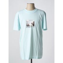 SELECTED - T-shirt bleu en coton - Homme - Taille S - Modz