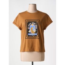 I.CODE (By IKKS) - T-shirt marron en coton - Femme - Taille 40 - Modz