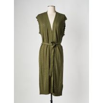 VILA - Gilet sans manche vert en coton - Femme - Taille 38 - Modz