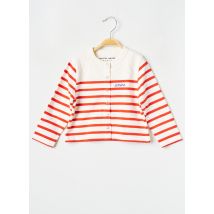 MAISON LABICHE - Gilet manches longues rouge en coton - Fille - Taille TU - Modz