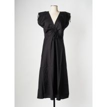 THINKING MU - Robe longue noir en coton - Femme - Taille 34 - Modz