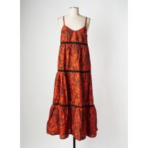 LA FEE MARABOUTEE - Robe longue orange en coton - Femme - Taille 40 - Modz