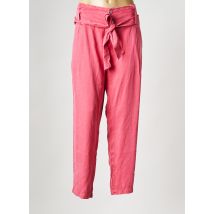 IKKS - Pantalon chino rose en lyocell - Femme - Taille 42 - Modz