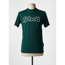 SCHOTT - T-shirt vert en coton - Homme - Taille S - Modz