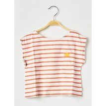 ARSENE ET LES PIPELETTES - T-shirt orange en coton - Fille - Taille TU - Modz