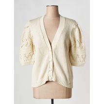 B.YOUNG - Gilet manches longues beige en coton - Femme - Taille 40 - Modz