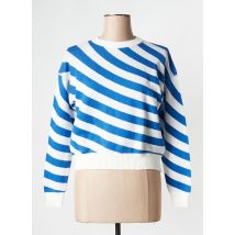 THINKING MU - Pull bleu en coton - Femme - Taille 34 - Modz