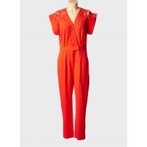 SUNCOO - Combi-pantalon rouge en acetate - Femme - Taille 40 - Modz